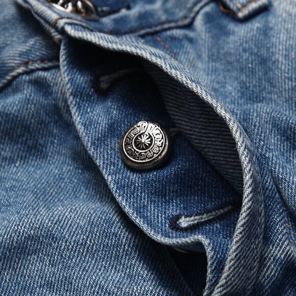 Chrome Heart Leather Patch Jeans - Picture 7 of 10